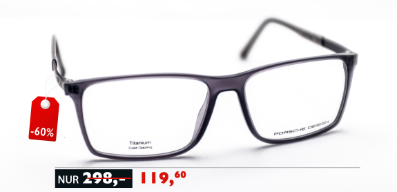 Sommerschlußverkauf beim 1a Augenoptiker in Ingolstadt Prosche Design Kunststoffbrille mit Metallbügeln im Angebot.