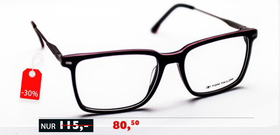 Herbstsale risen Prozente bei Optik Schönauer mit bis zu 70% Rabatt für Tom Tailor Designerbrillen