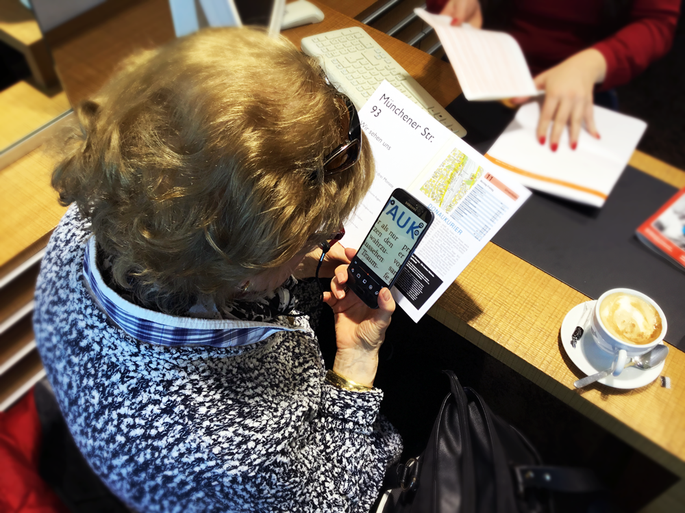 Handy Lupe per App